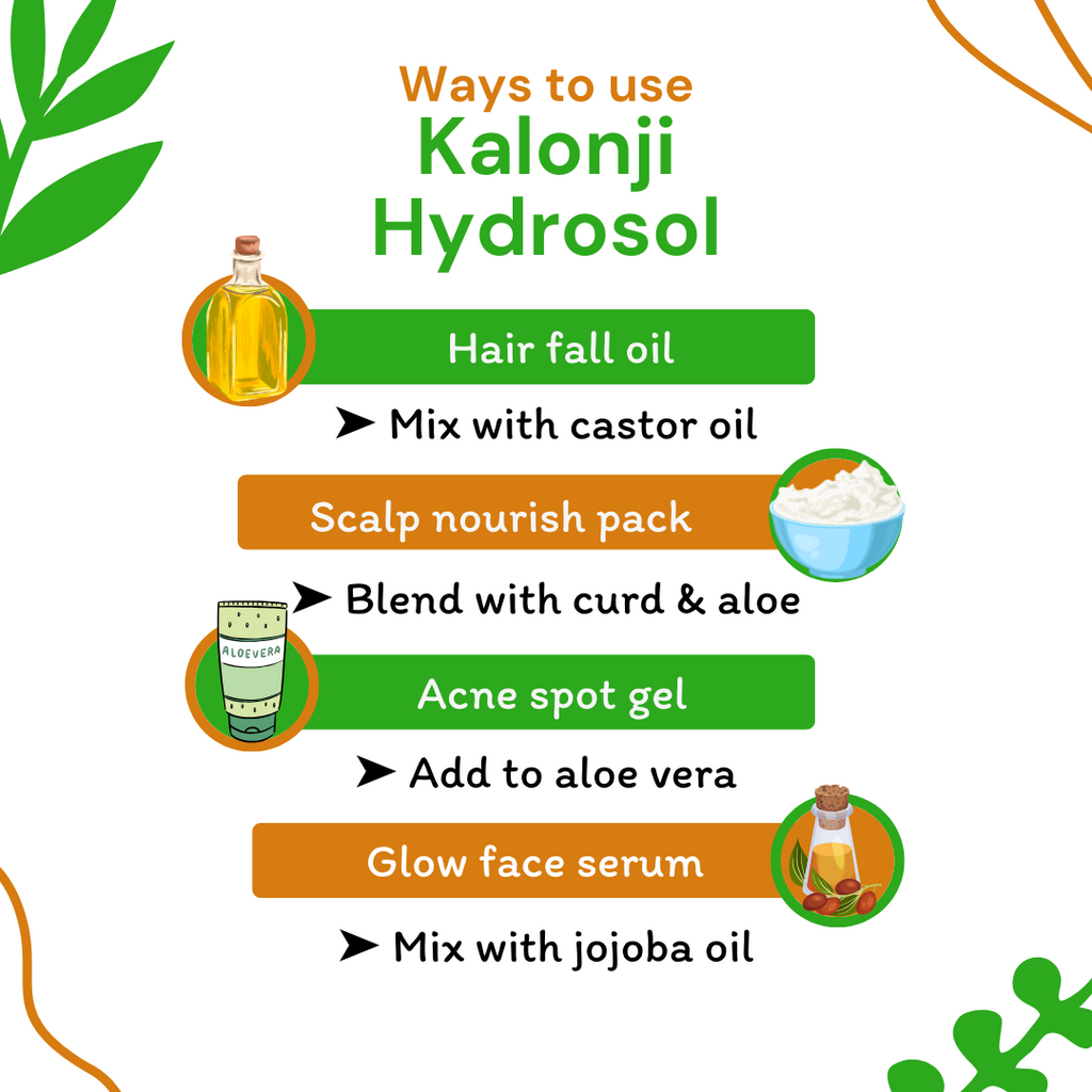 ways to use Kalonji Hydrosol