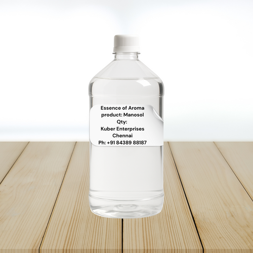3DD SPE manosol bottle with kuber label on a wooden surface